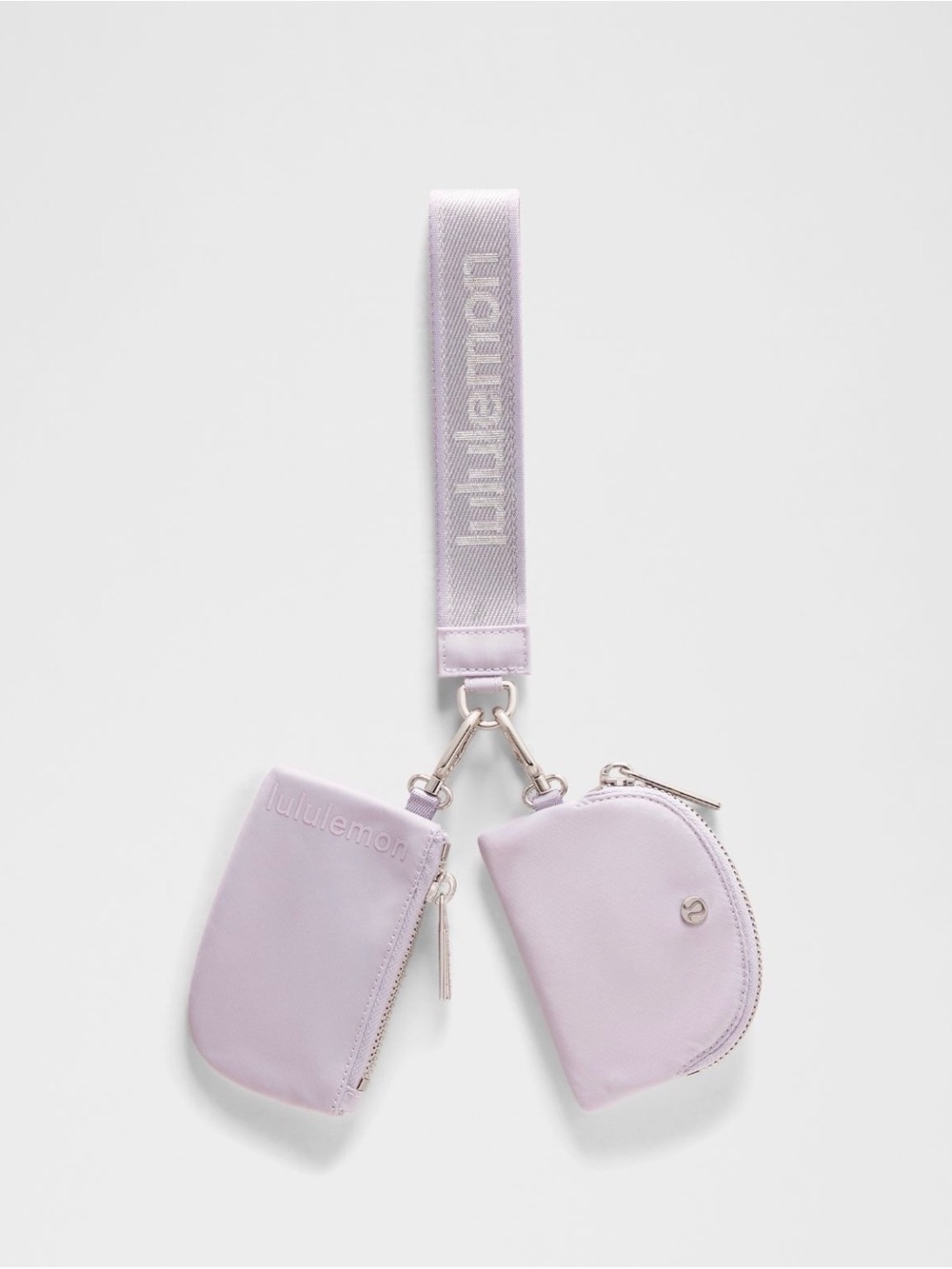 Lululemon Dual Pouch Wristlet  Metallic Wordmark